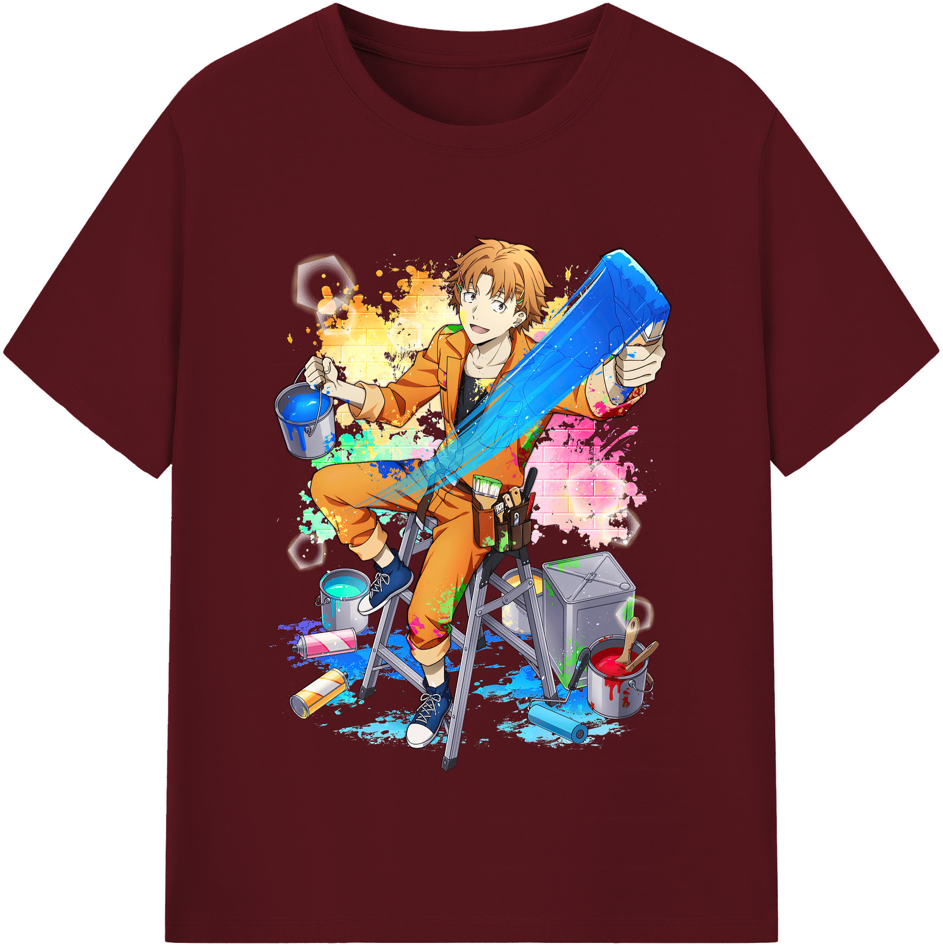 （画像用） 文豪ストレイドッグス Bungo Stray Dogs 綿100％半袖Tシャツ（フロントプリント）